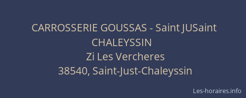 CARROSSERIE GOUSSAS - Saint JUSaint CHALEYSSIN