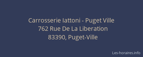 Carrosserie Iattoni - Puget Ville