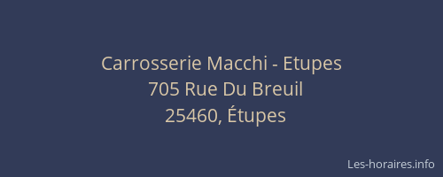 Carrosserie Macchi - Etupes