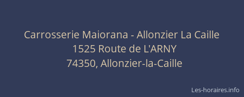Carrosserie Maiorana - Allonzier La Caille