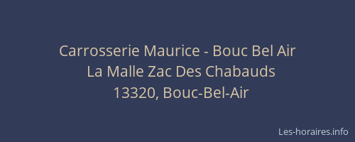 Carrosserie Maurice - Bouc Bel Air