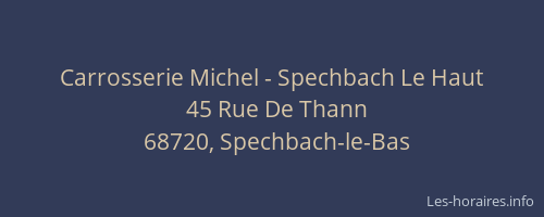 Carrosserie Michel - Spechbach Le Haut