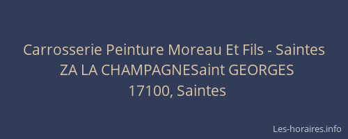 Carrosserie Peinture Moreau Et Fils - Saintes
