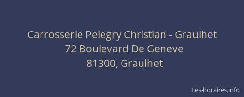 Carrosserie Pelegry Christian - Graulhet