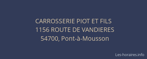 CARROSSERIE PIOT ET FILS