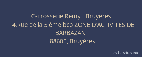 Carrosserie Remy - Bruyeres