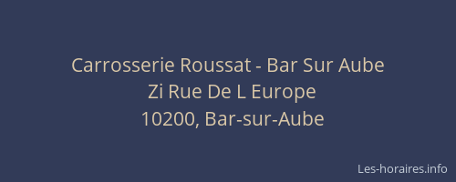 Carrosserie Roussat - Bar Sur Aube