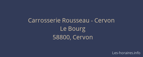 Carrosserie Rousseau - Cervon