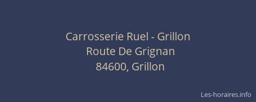 Carrosserie Ruel - Grillon