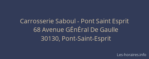 Carrosserie Saboul - Pont Saint Esprit
