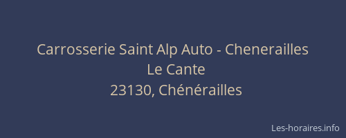 Carrosserie Saint Alp Auto - Chenerailles