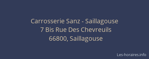 Carrosserie Sanz - Saillagouse