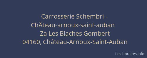 Carrosserie Schembri - ChÂteau-arnoux-saint-auban