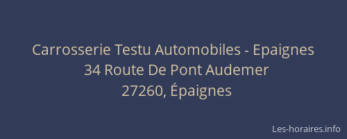 Carrosserie Testu Automobiles - Epaignes