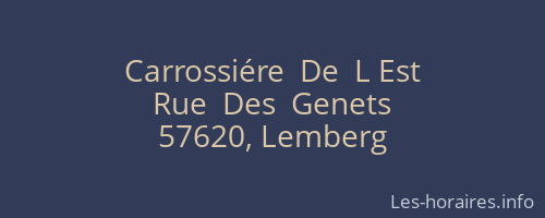 Carrossiére  De  L Est