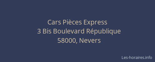 Cars Pièces Express