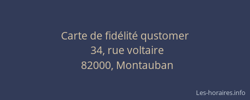 Carte de fidélité qustomer