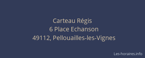 Carteau Régis
