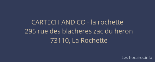 CARTECH AND CO - la rochette