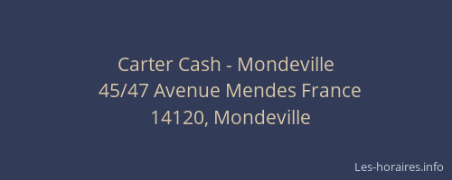 Carter Cash - Mondeville