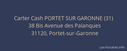 Carter Cash PORTET SUR GARONNE (31)