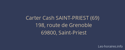 Carter Cash SAINT-PRIEST (69)