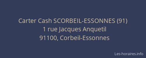 Carter Cash SCORBEIL-ESSONNES (91)