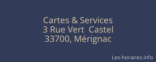 Cartes & Services