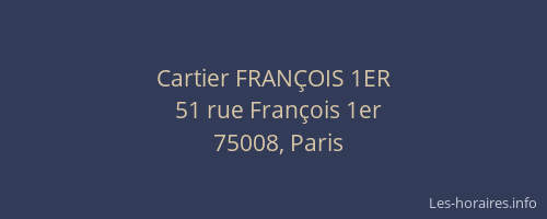 Cartier FRANÇOIS 1ER