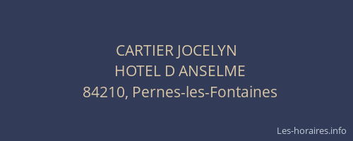 CARTIER JOCELYN