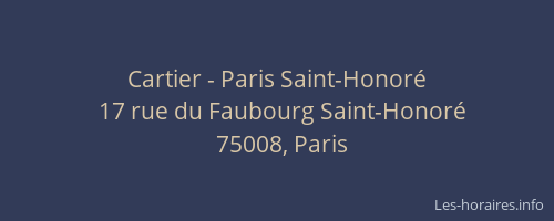 Cartier - Paris Saint-Honoré