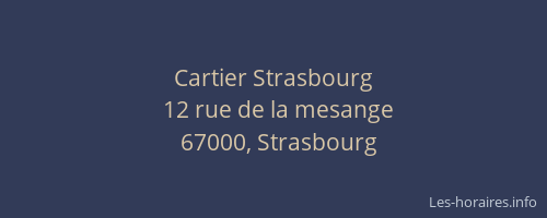 Cartier Strasbourg