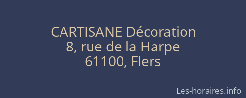 CARTISANE Décoration