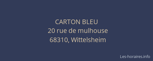 CARTON BLEU