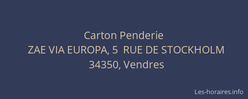 Carton Penderie
