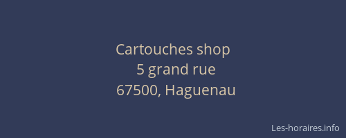 Cartouches shop