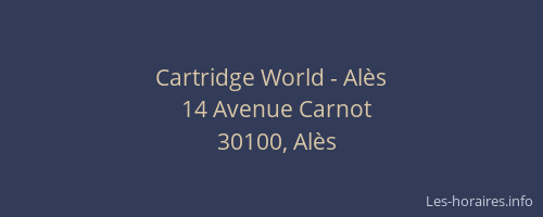 Cartridge World - Al&egrave;s