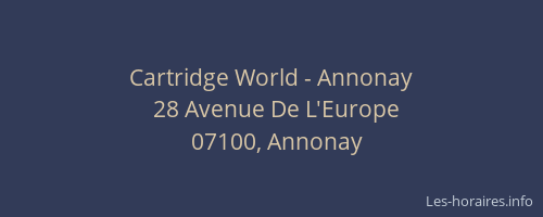 Cartridge World - Annonay