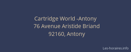 Cartridge World -Antony