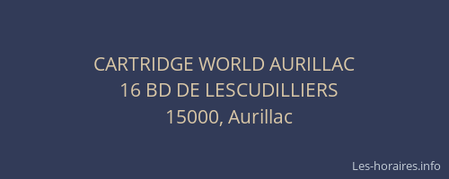 CARTRIDGE WORLD AURILLAC