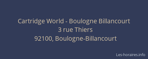 Cartridge World - Boulogne Billancourt
