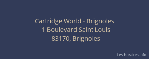 Cartridge World - Brignoles