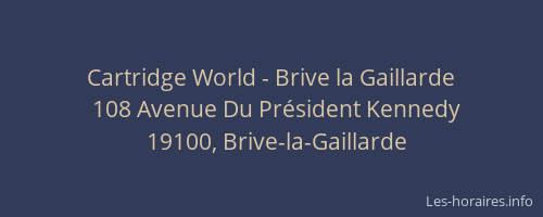 Cartridge World - Brive la Gaillarde