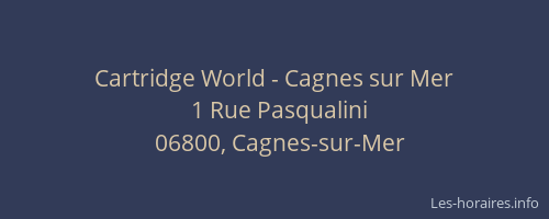Cartridge World - Cagnes sur Mer