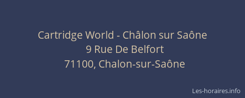 Cartridge World - Châlon sur Saône