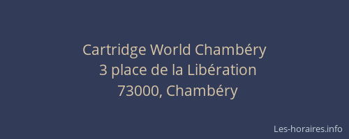 Cartridge World Chambéry