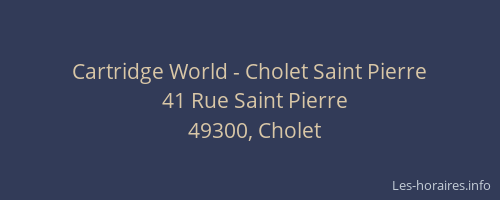 Cartridge World - Cholet Saint Pierre