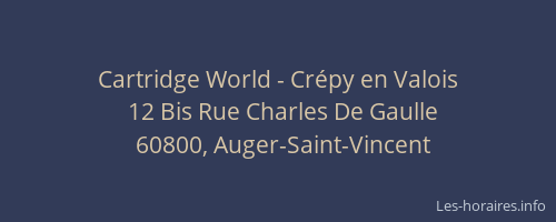 Cartridge World - Cr&eacute;py en Valois