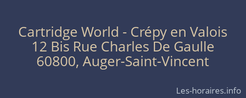 Cartridge World - Crépy en Valois