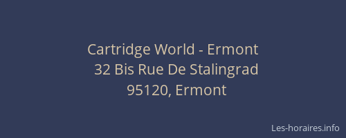 Cartridge World - Ermont